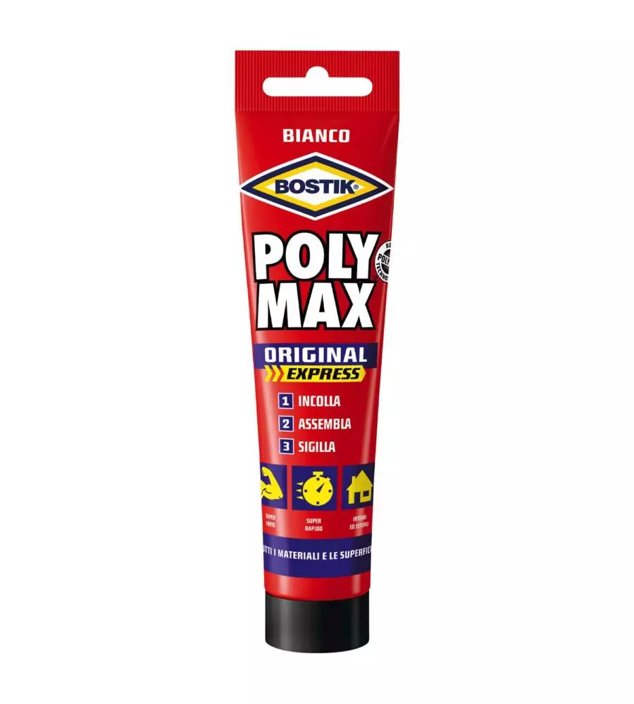 Sigillante trasparente bostik "poly max original express" 3 in 1  - 165 gr